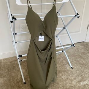 NWT Revamped women’s green mini dress